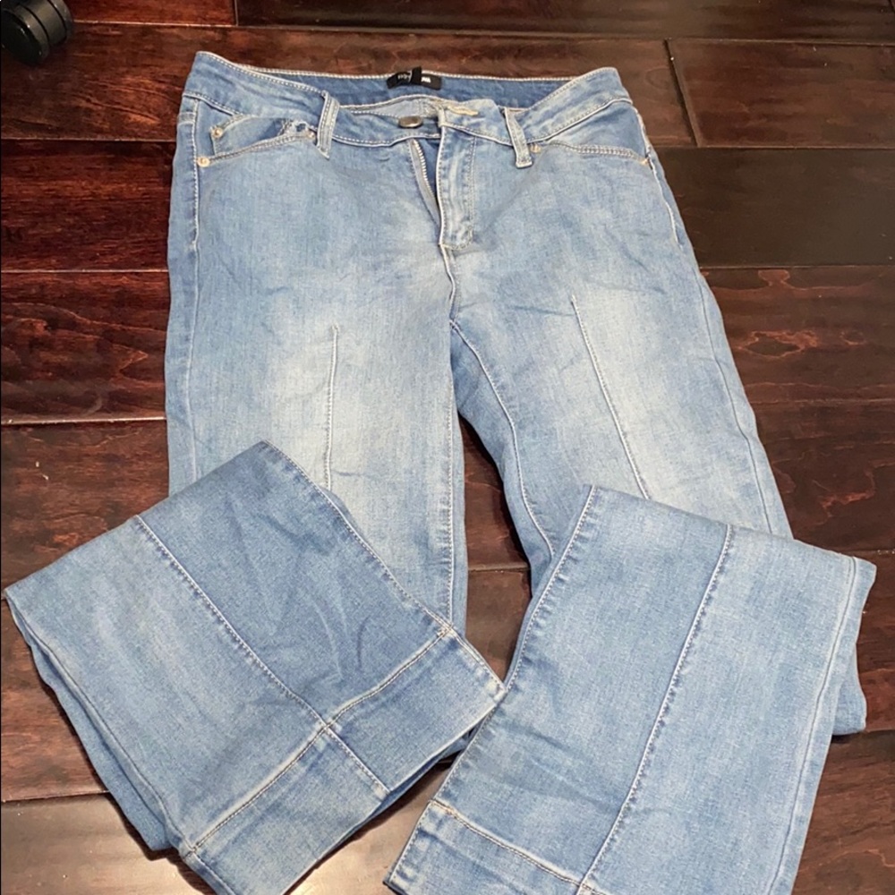 low raise flare jeans